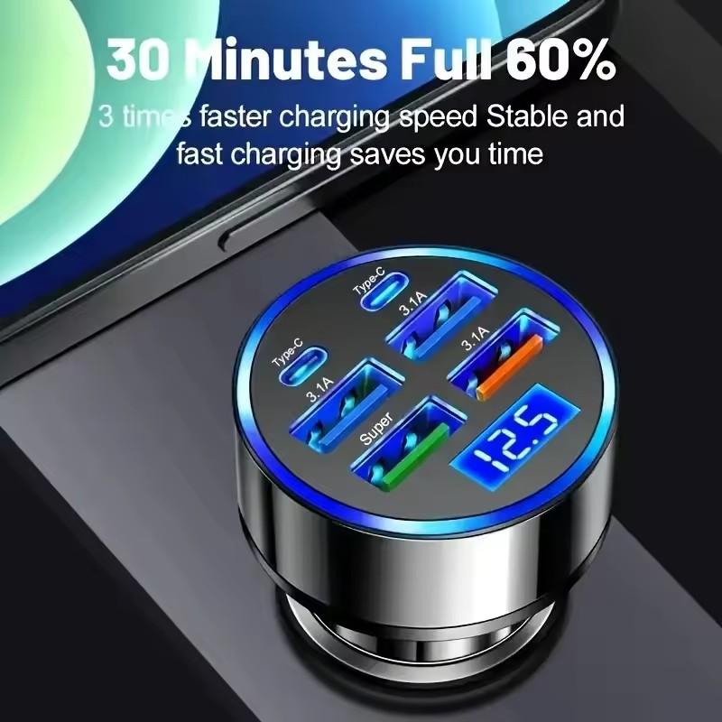 300W PD autolader 6 poorten sn - Usb C Power Adapter recensie en prijs