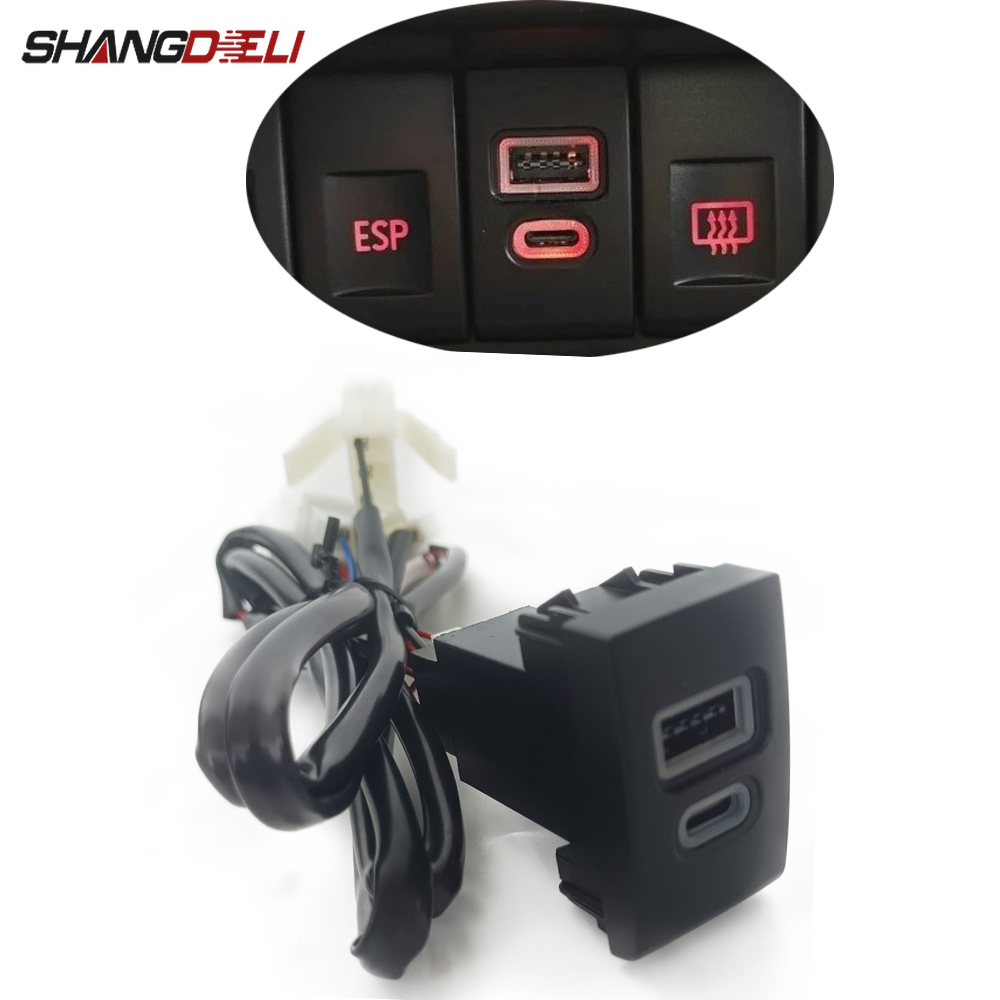 1PC Autolader Socket QC3.0 Dua - Usb C Power Adapter recensie en prijs