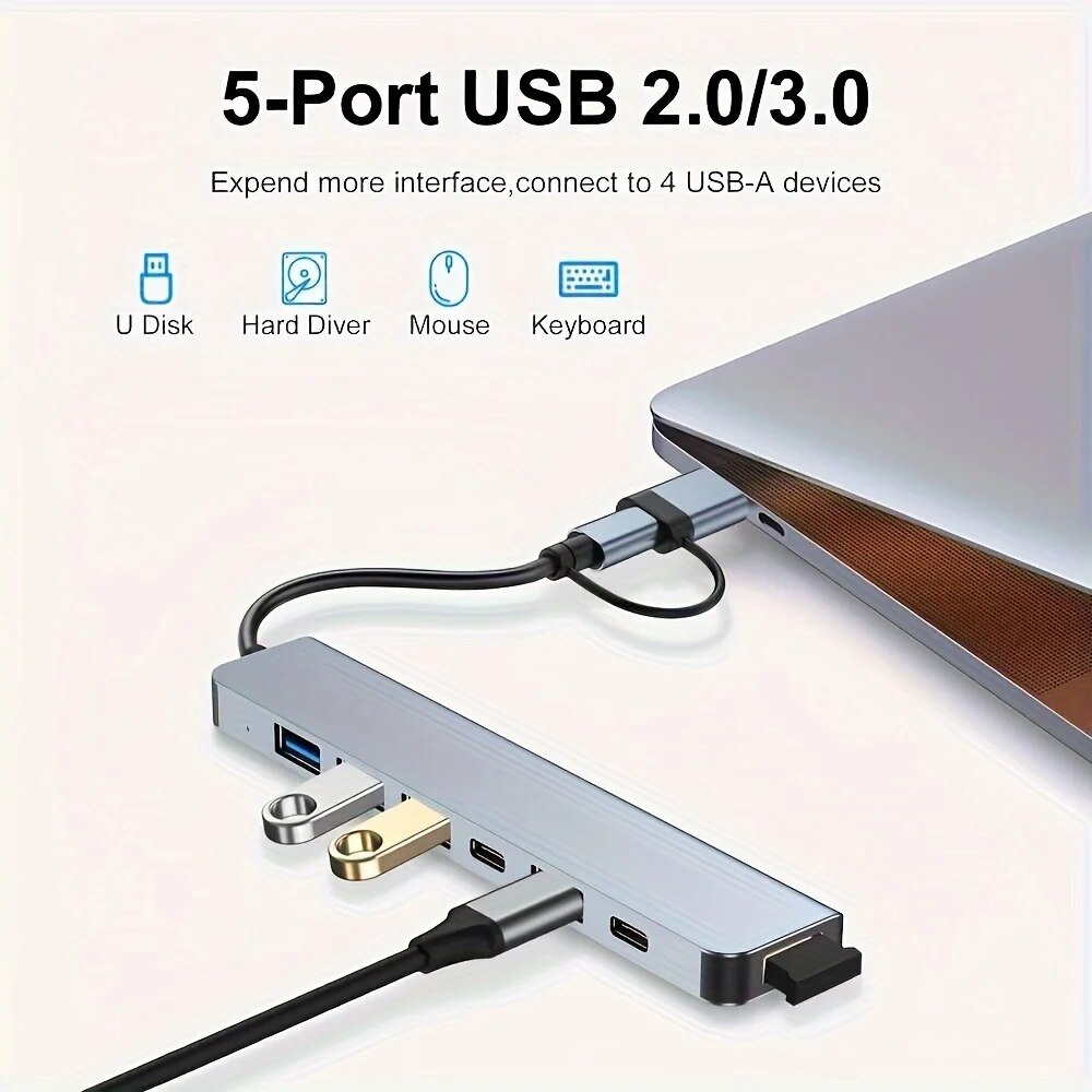 2-in-1 USB3.0 Hub 7-poorts Typ - Laptop Accessories Gadgets recensie en prijs