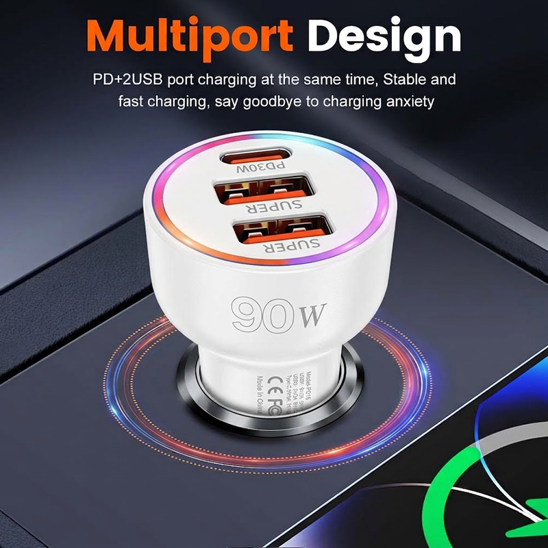90W Autolader Adapter met Mult - Usb C Power Adapter recensie en prijs
